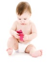 Baby with cell phone Royalty Free Stock Photo