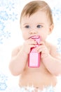 Baby with cell phone Royalty Free Stock Photo