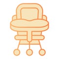 Baby chair flat icon. High chair orange icons in trendy flat style. Kid seat gradient style design, designed for web and Royalty Free Stock Photo