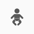 Baby changing icon, baby, newborn, nappy