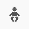 Baby changing icon, baby, newborn, nappy