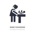 baby changing icon on white background. Simple element illustration from People concept Royalty Free Stock Photo