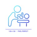 Baby changing room pixel perfect gradient linear vector icon Royalty Free Stock Photo