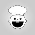 Baby chef vector icon