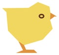 Baby chick icon. Little chicken polygonal animal Royalty Free Stock Photo