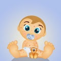 Baby with chicken pox Royalty Free Stock Photo