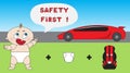 Baby child car safety concept