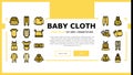 baby child infant fashion cloth landing header vector