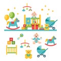 Baby and child related icons, illustrations