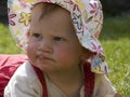 Baby child with sun hat Royalty Free Stock Photo