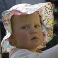 Baby child with sun hat Royalty Free Stock Photo