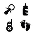 Baby, Children. Simple Related Vector Icons