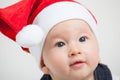 Baby with christmas cap Royalty Free Stock Photo
