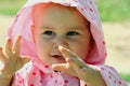 Baby clapping in her hands Royalty Free Stock Photo