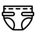 Baby cloth diaper icon, outline style
