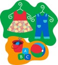 Baby clothes and baby toys