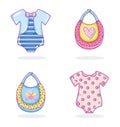 Baby clothes collection Royalty Free Stock Photo