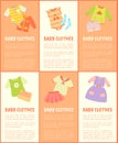 Baby Clothes Collection Text Vector Illustration Royalty Free Stock Photo