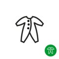 Baby clothes icon black line style Royalty Free Stock Photo