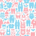 Baby clothes seamless pattern Royalty Free Stock Photo