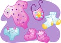 Baby clothes set illustration