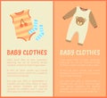 Baby Clothes, Striped Suit and Socks, Color Card