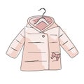 Baby coat girl, sketch for your design