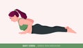 Baby Cobra / Ardha Bhujangasana Yoga pose. Young woman practicing yoga / exercise. Woman workout fitness, aerobic and exercises. Royalty Free Stock Photo