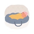 Baby cocoon isolated cartoon vector illustration.