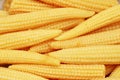 Baby corn cobs arranged as a background Royalty Free Stock Photo