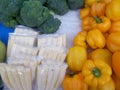 Baby corn cobs arranged Royalty Free Stock Photo