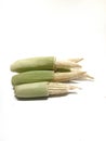 Baby corn is a grain taken from the early corn harvest while the stalks are small and not yet mature. Royalty Free Stock Photo