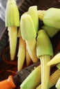 Baby corn in the market Royalty Free Stock Photo