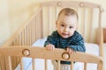 Baby in cot