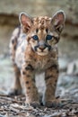 Baby cougar, mountain lion or puma