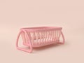 3d rendering baby cradle cartoon style