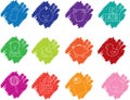 Baby crayon icons Royalty Free Stock Photo