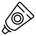 Baby cream tube icon, outline style