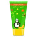 Baby cream tube with kids design