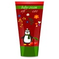 Baby cream tube with kids design