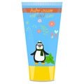 Baby cream tube with kids design