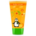 Baby cream tube with kids design