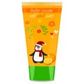 Baby cream tube with kids design