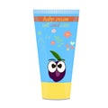 Baby cream tube with kids design