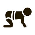 Baby Creeping Icon Vector Glyph Illustration Royalty Free Stock Photo