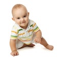 Baby creepson a white background Royalty Free Stock Photo