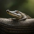 Baby crocodile with fine details - ai generated image