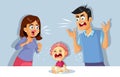 Baby Crying While Parents Argue and Scream Royalty Free Stock Photo