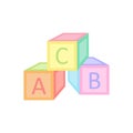 Baby cubes toy vector illustration graphic Royalty Free Stock Photo