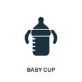 Baby Cup icon. Simple element from baby feeding collection. Creative Baby Cup icon for web design, templates, infographics and Royalty Free Stock Photo